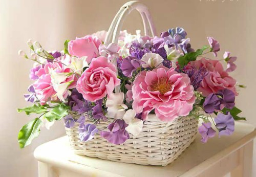 Букет из керамических цветов