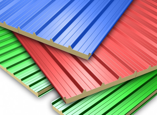 Разноцветные сэндвич-панели