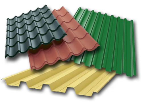 Цветные листы профнастила и металлочерепицы