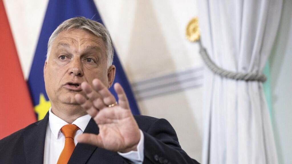 Кадры заявления Орбана про Украину
