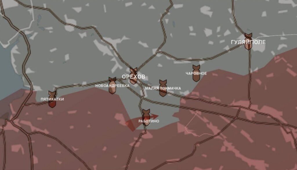 Карта СВО на Запорожском направлении. Последние новости спецоперации на карте. Источник - Wargonzo