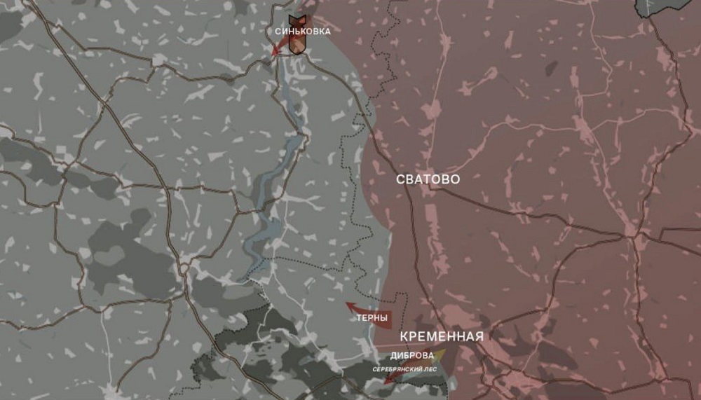 Карта СВО на Сватовском направлении. Последние новости спецоперации на карте. Источник -  Wargonzo