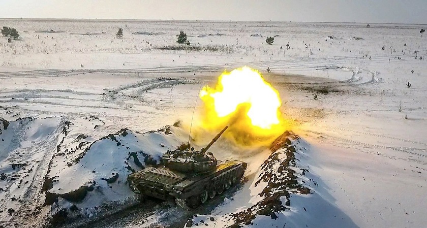 Огонь танка с закрытой огневой позиции