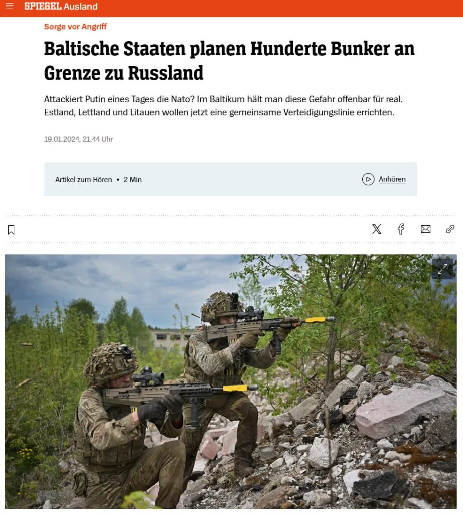 Опасаясь России, страны Балтии укрепят границу сотнями бункеров