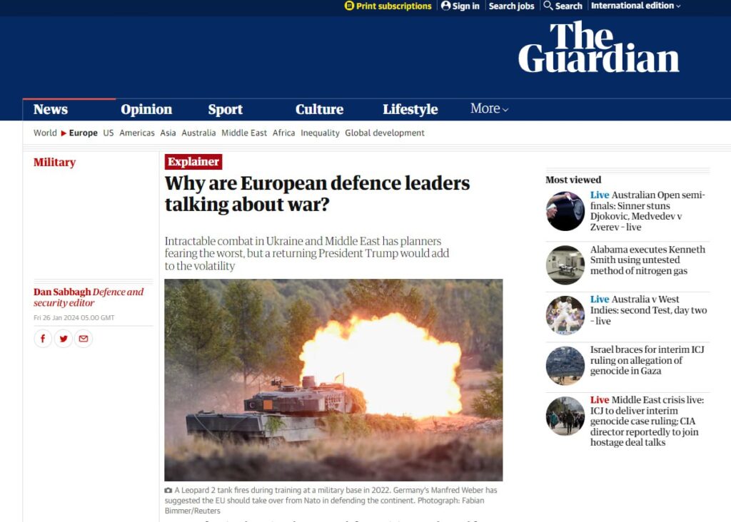 Почему лидеры европейской обороны говорят о войне