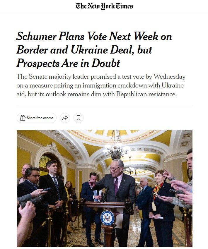Помощь Киеву снова натолкнётся на сопротивление республиканцев — сенаторы проведут ещё одно голосование