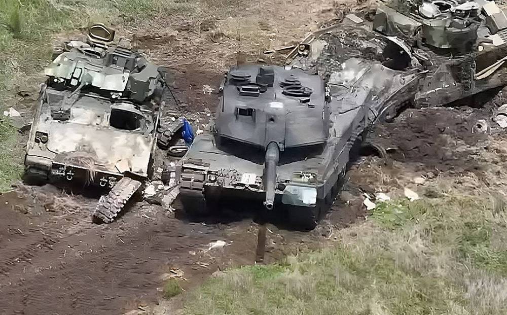 Уничтоженный танк Леопард