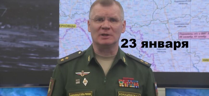 Брифинг Минобороны РФ: новые сводки из зоны проведения спецоперации на 23.01.2025